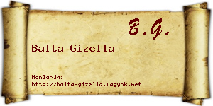 Balta Gizella névjegykártya
