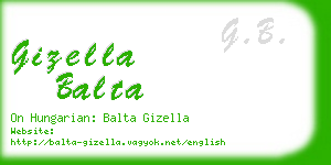 gizella balta business card